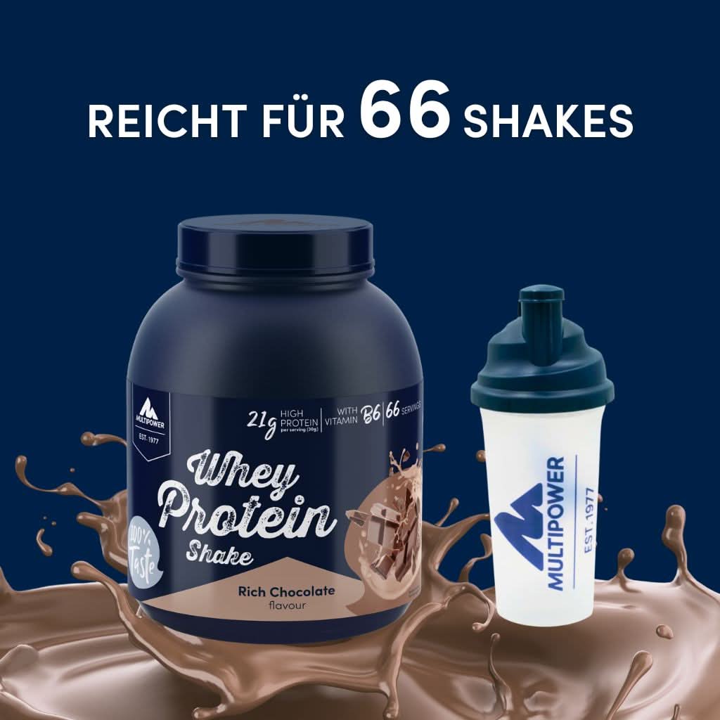 2kg Whey Proteinpulver | Schoko 22g Eiweiß