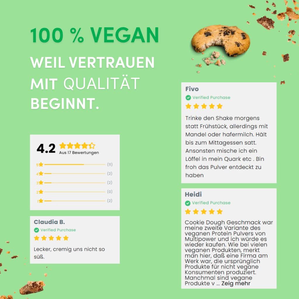 Vegan Protein Shake 420g | 24g Eiweiß - Cookies & Dough