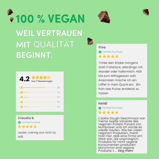 Vegan Protein Shake 420g | 24g Eiweiß - Schoko