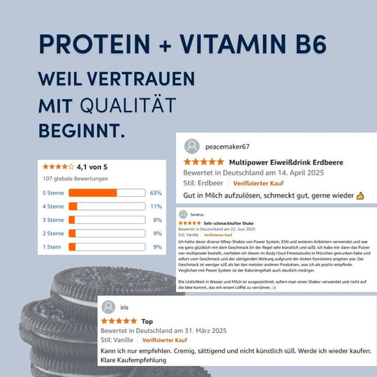 Creamy Protein Pulver 420g | 33g Eiweiß - Cookies & Cream