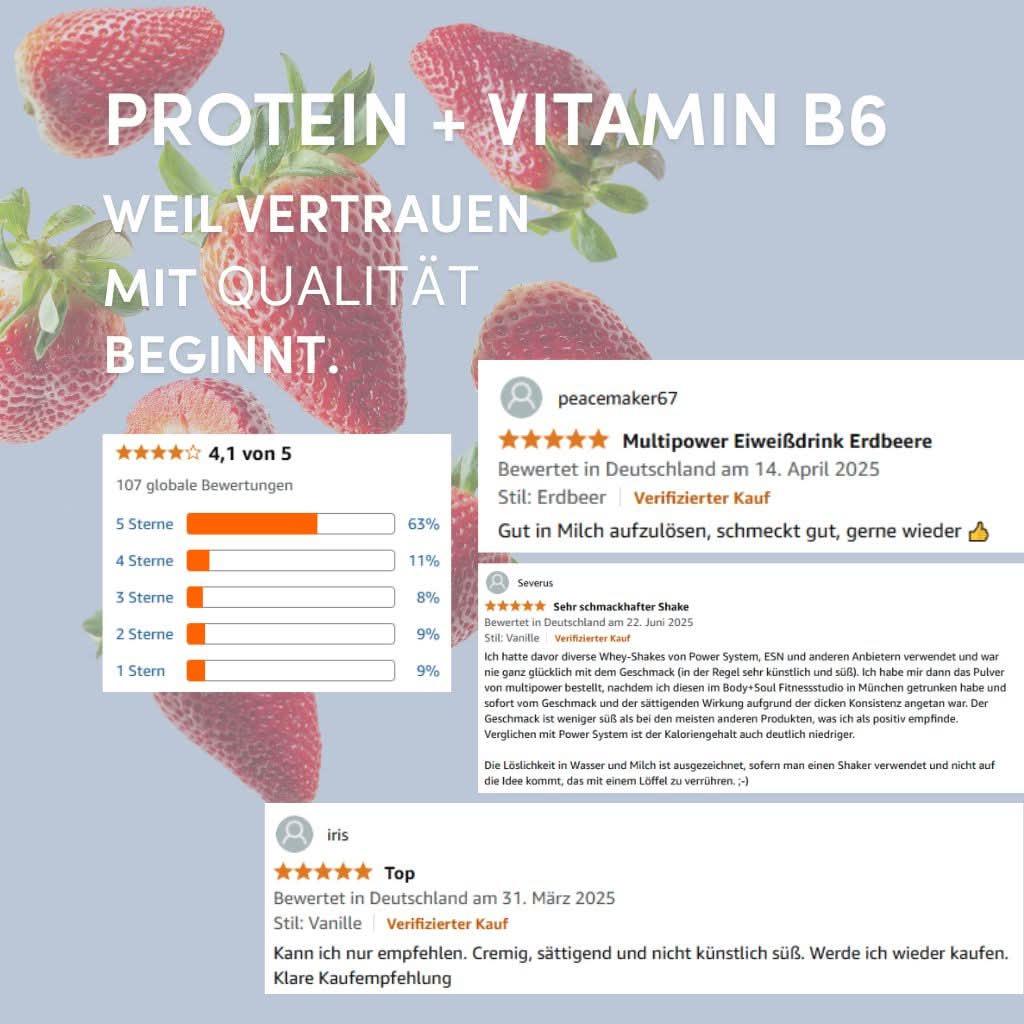 Creamy Protein Pulver 420g | 33g Eiweiß - Erdbeere