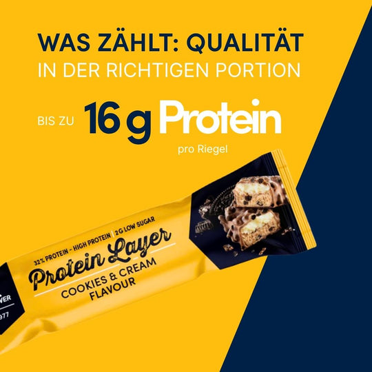Protein Riegel Layer - 18x 50g | Cookies & Cream