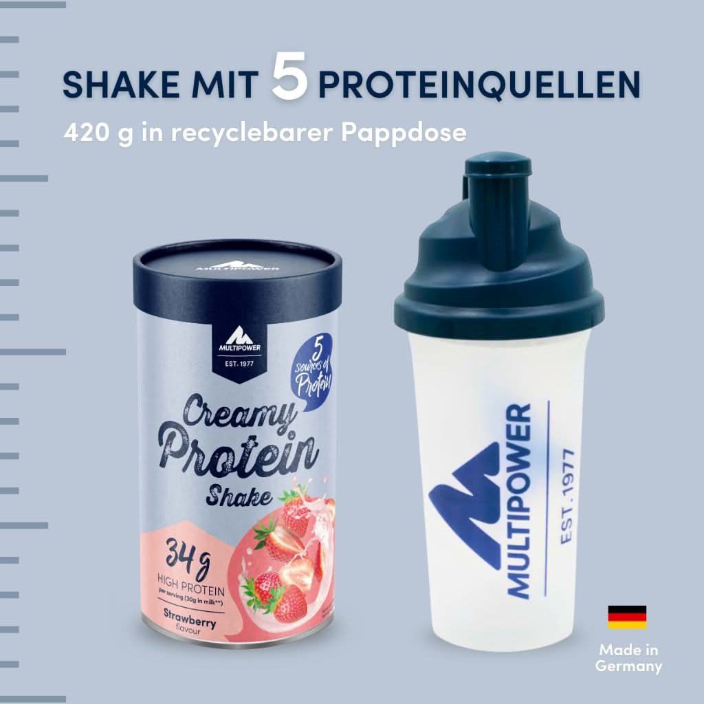 Creamy Protein Pulver 420g | 33g Eiweiß - Erdbeere