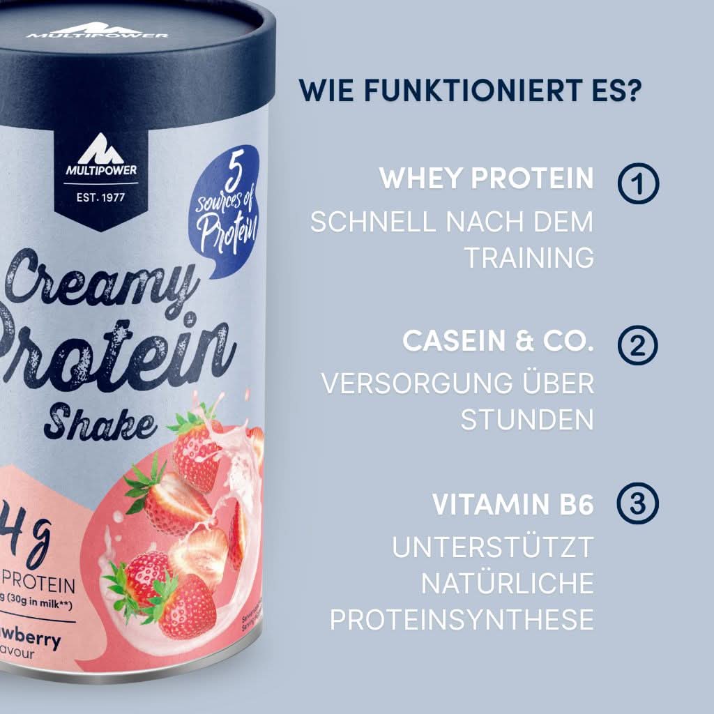 Creamy Protein Pulver 420g | 33g Eiweiß - Erdbeere