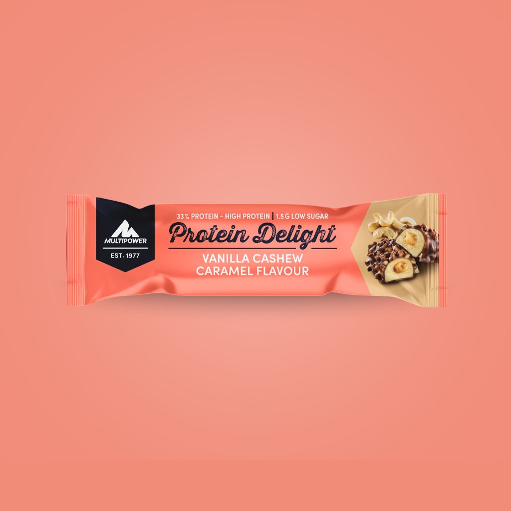 Protein Riegel Delight - 18x 35g | Vanille, Cashew & Karamell