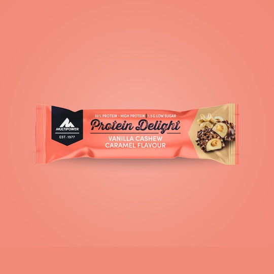 Protein Riegel Delight - 18x 35g | Vanille, Cashew & Karamell