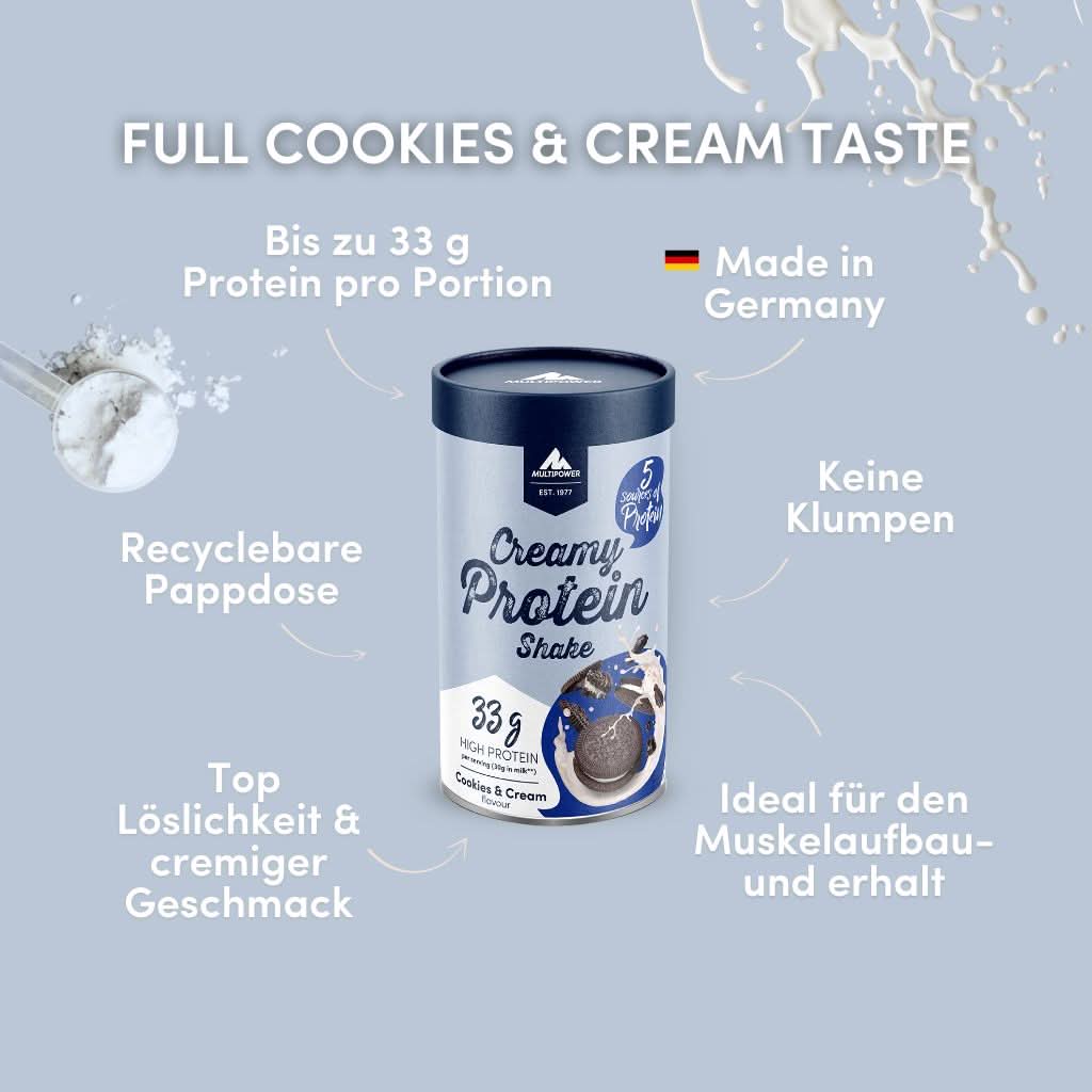 Creamy Protein Pulver 420g | 33g Eiweiß - Cookies & Cream
