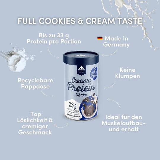 Creamy Protein Pulver 420g | 33g Eiweiß - Cookies & Cream