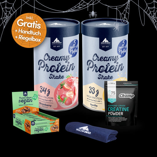 Creamy Starter-Paket | 2x420g, 1x 300g Champ Creatine + GRATIS Handtuch