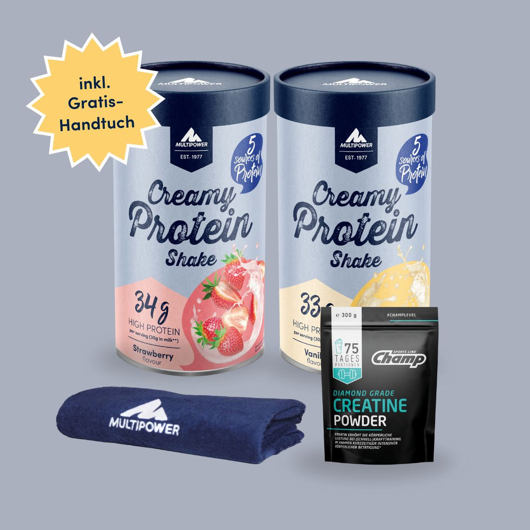 Creamy Starter-Paket | 2x420g, 1x 300g Champ Creatine + GRATIS Handtuch