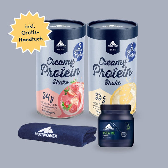 Creamy Starter-Paket | 2x420g, 1x 500g Creatine + GRATIS Handtuch