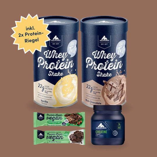 Whey Starter-Paket | 2x420g, 1x 500g Creatine, 2x gratis Riegel