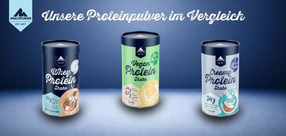 Unsere Proteinpulver im Vergleich
