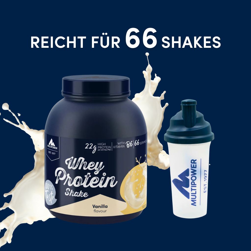 2kg Whey Proteinpulver | Vanille 22g Eiweiß