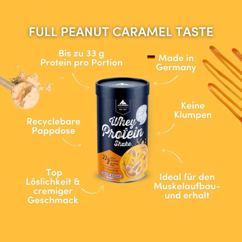 Whey Protein Pulver 420g | 22g Eiweiß - Peanut Caramel