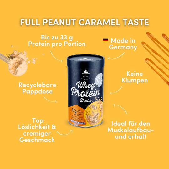 Whey Protein Pulver 420g | 22g Eiweiß - Peanut Caramel