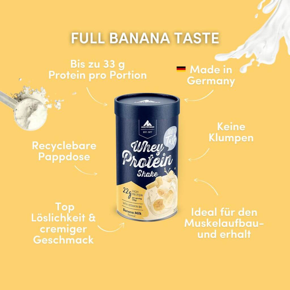 Whey Protein Pulver 420g | 22g Eiweiß - Banana Milk