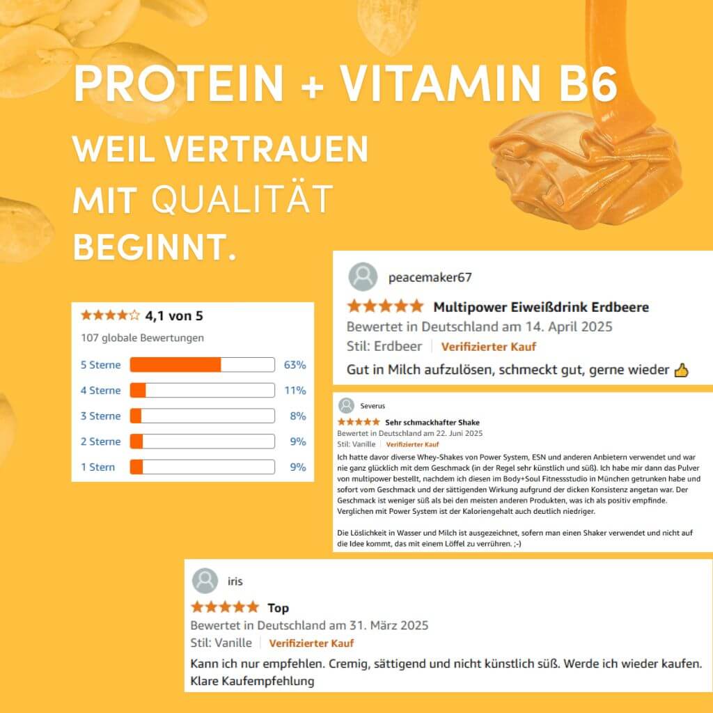 Whey Protein Pulver 420g | 22g Eiweiß - Peanut Caramel