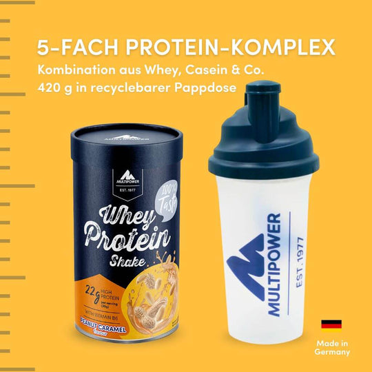 Whey Protein Pulver 420g | 22g Eiweiß - Peanut Caramel