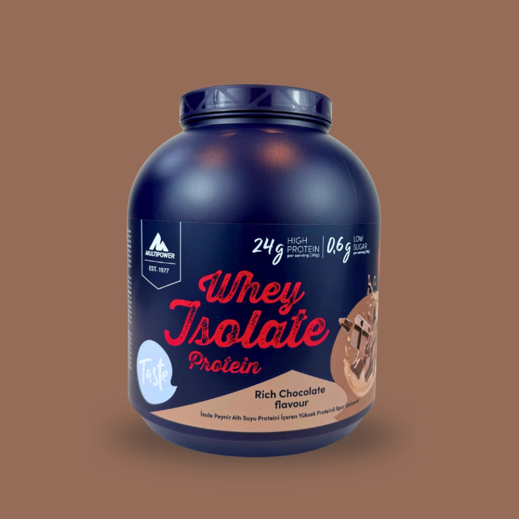 2kg Multipower Whey Isolate Proteinpulver Schoko | 24g Protein pro Portion