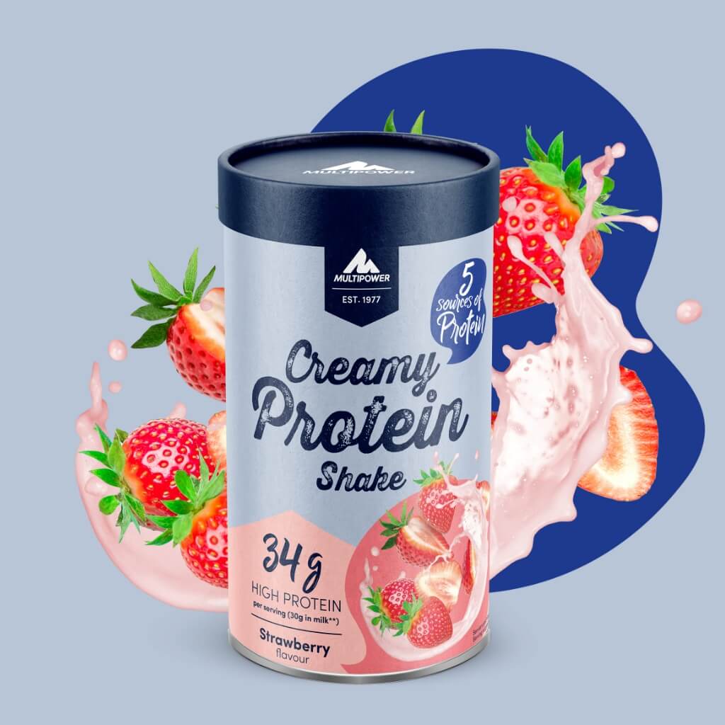 28 Portionen Creamy Erdbeer Proteinpulver | 840g