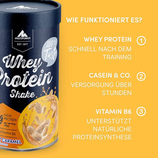 Whey Protein Pulver 420g | 22g Eiweiß - Peanut Caramel