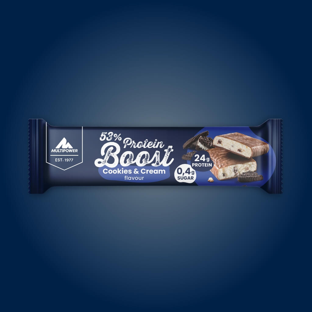 Boost Proteinriegel mit 53% Protein, Cookies & Cream (Artikel mit verkürzter Haltbarkeit)
