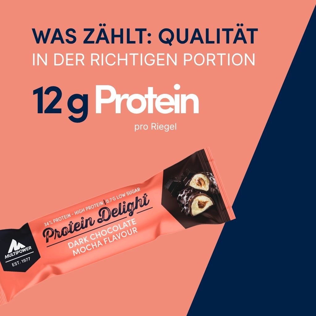 Protein Riegel Delight - 18x 35g | Zartbitter-Schokolade & Mokka