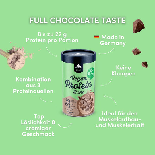 Vegan Protein Shake 420g | 24g Eiweiß - Schoko