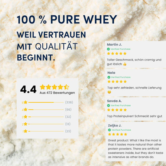 2kg Whey Proteinpulver | Vanille 22g Eiweiß