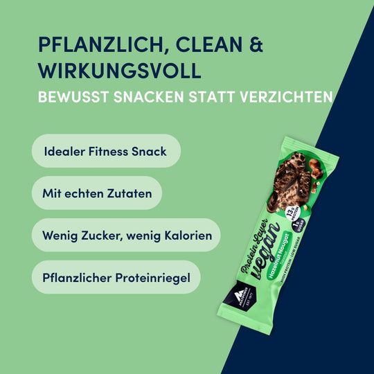 Vegan Layer Haselnuss Nougat 55g | 13g Protein NEU