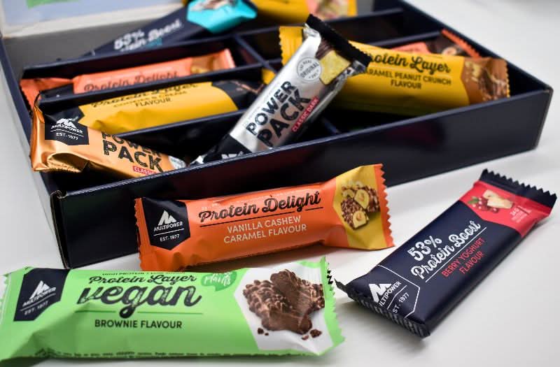 Proteinriegel Geschenkbox mit 16 Proteinriegeln