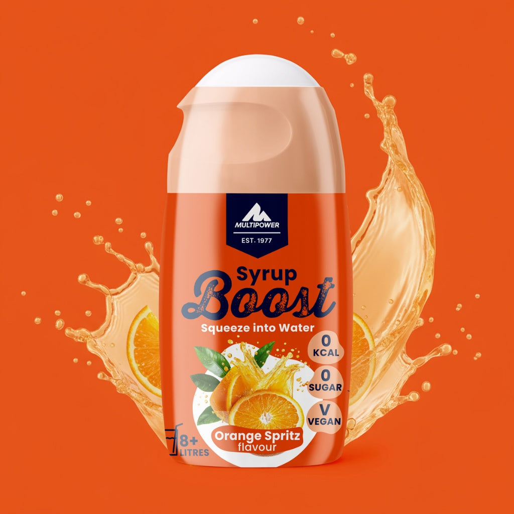 Multipower Syrup Boost Probierset (Waldmeister, Zitrone, Kirsche und Orange Spritz)