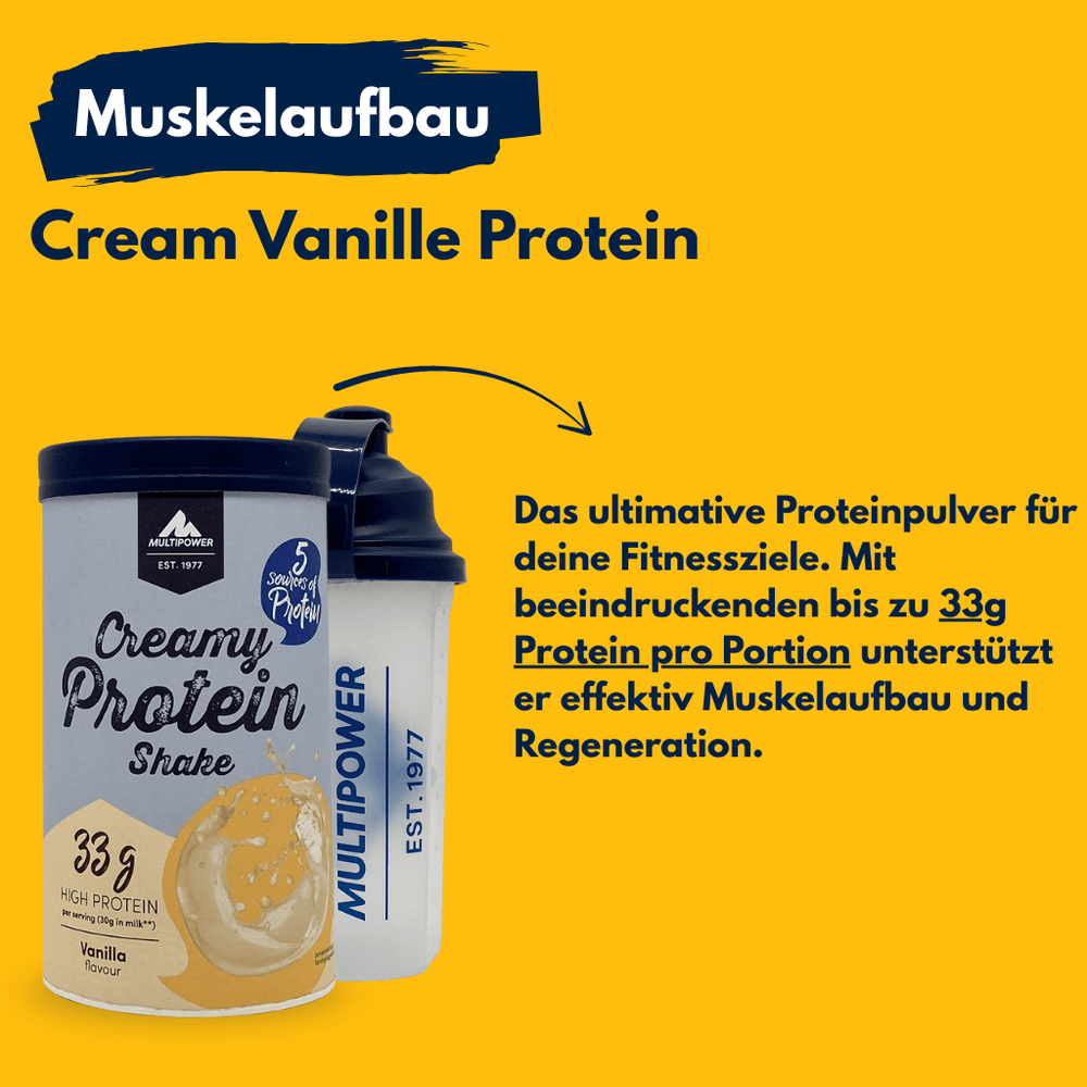 Muskelaufbau Vanille-Protein-Set Edition No. 1 + Creatine inkl. Handtuch und Shaker