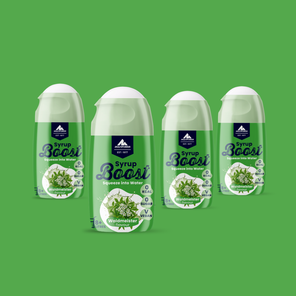 Waldmeister Getränkesirup ohne Zucker | Syrup Boost Probierpaket (4x65ml)