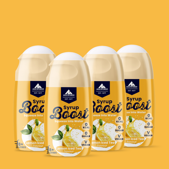 Eistee Zitrone Getränkesirup ohne Zucker | Syrup Boost Probierpaket (4x65ml)