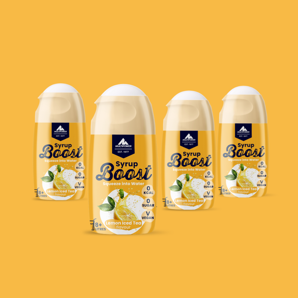 Eistee Zitrone Getränkesirup ohne Zucker | Syrup Boost Probierpaket (4x65ml)
