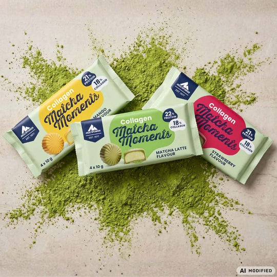 Collagen Matcha Moments, Erdbeere | 4x10g Kollagen Pralinen
