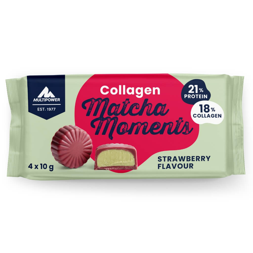 Collagen Matcha Moments, Erdbeere | 4x10g Kollagen Pralinen