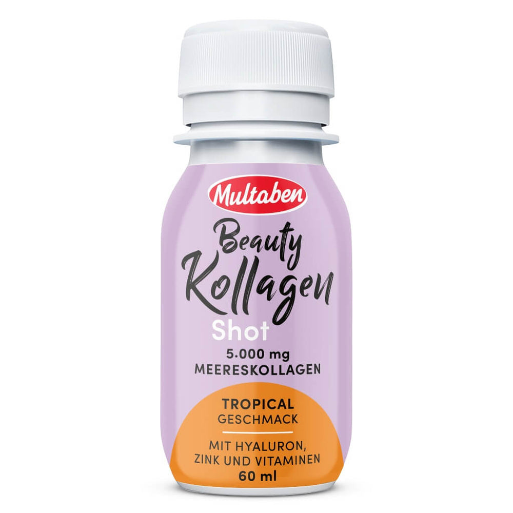 12x60ml Multaben Beauty Collagen Shot Tropical | 5g Kollagen pro Shot