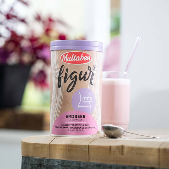 Multaben Figur Protein Shake Mahlzeitenersatz Erdbeer | 440g