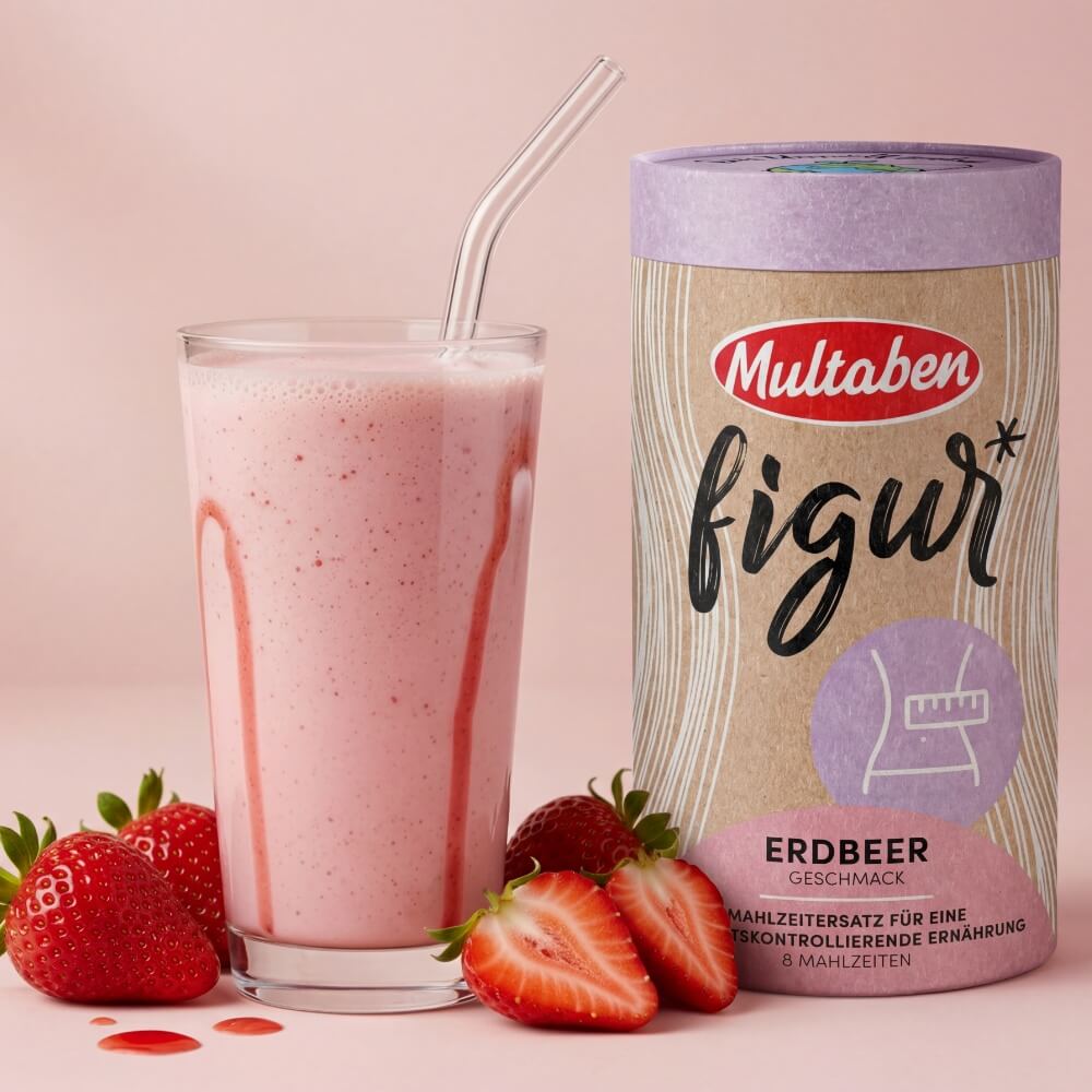 Multaben Figur Protein Shake Mahlzeitenersatz Erdbeer | 440g