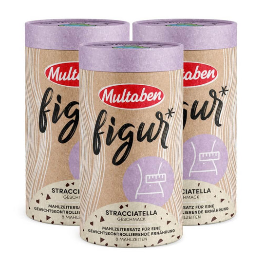3x440g Multaben Figur Mahlzeitenersatz Protein Shake Stracciatella | Multaben