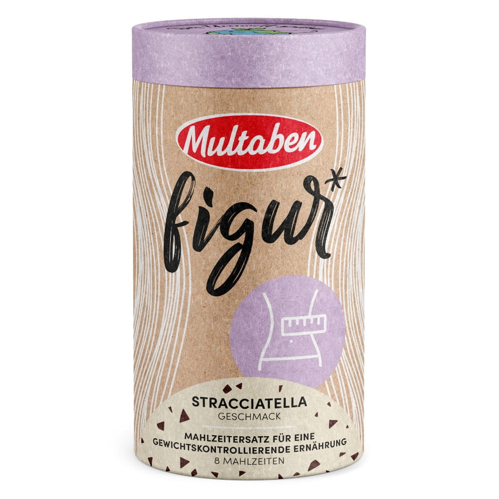 Multaben Figur Protein Shake Pulver Mahlzeitenersatz Stracciatella in der 440g Dose