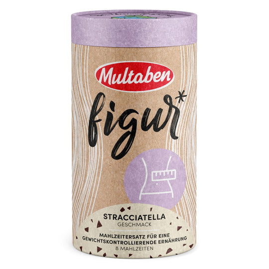 Multaben Figur Protein Shake Pulver Mahlzeitenersatz Stracciatella in der 440g Dose