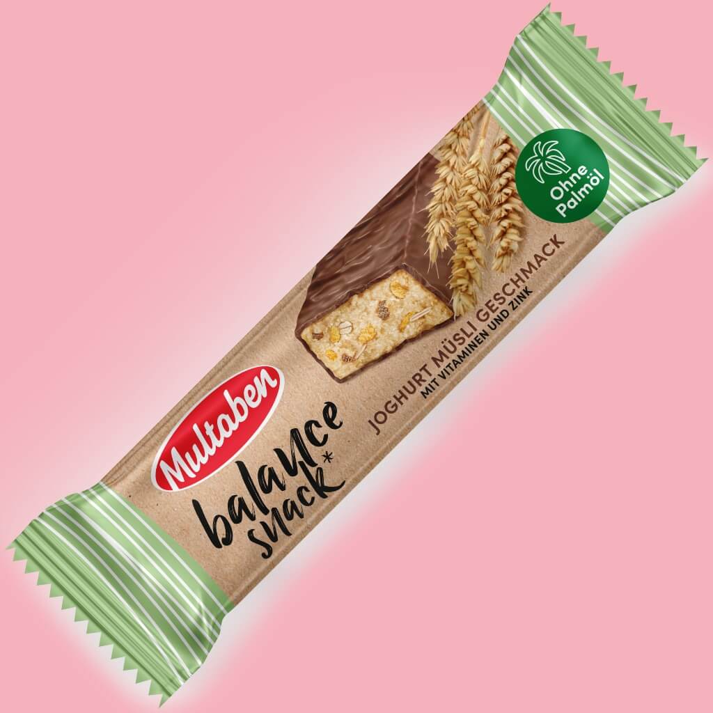 Multaben Proteinriegel Balance Snack Joghurt Müsli in der 38g Verpackung