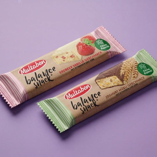 Multaben Balance Snack Erdbeer-Vanille | 38g ohne Palmöl