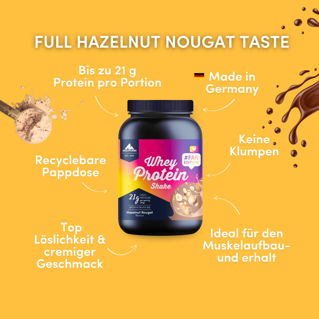 Multipower FAN EDITION 700g Hazelnut Nougat Whey Proteinpulver