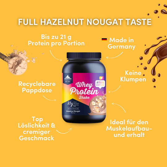 Multipower FAN EDITION 700g Hazelnut Nougat Whey Proteinpulver