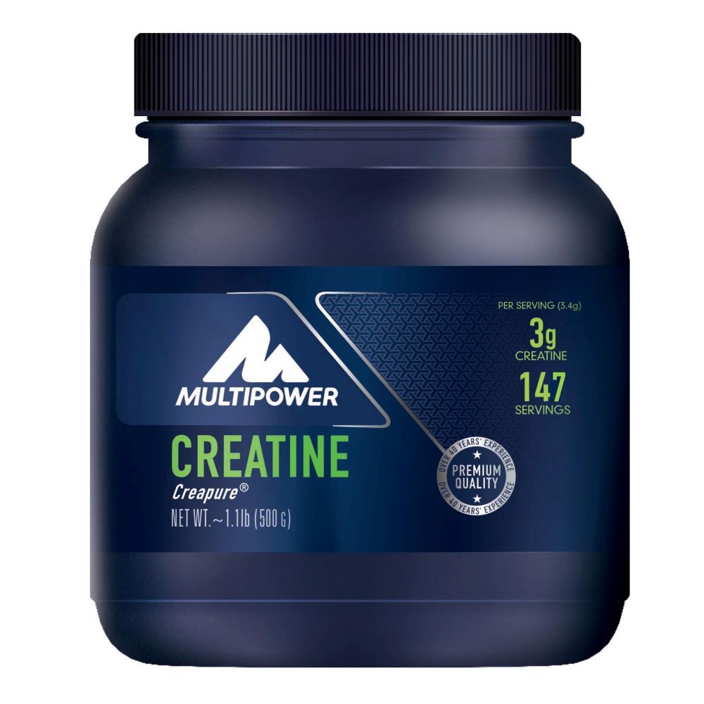 Multipower Creatine Pulver in der 500g Dose.